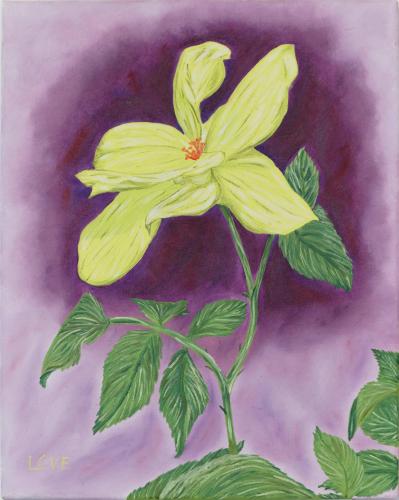 Yellow Flower on Purple